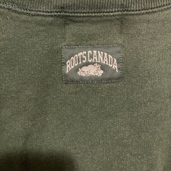 Kids' Roots Canada Forest Green Crewneck, Size 10 - Picture 4 of 4